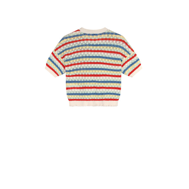 NoNo Zomer sweater meisjes wit crochet gebreid keya N502-5304-020 large