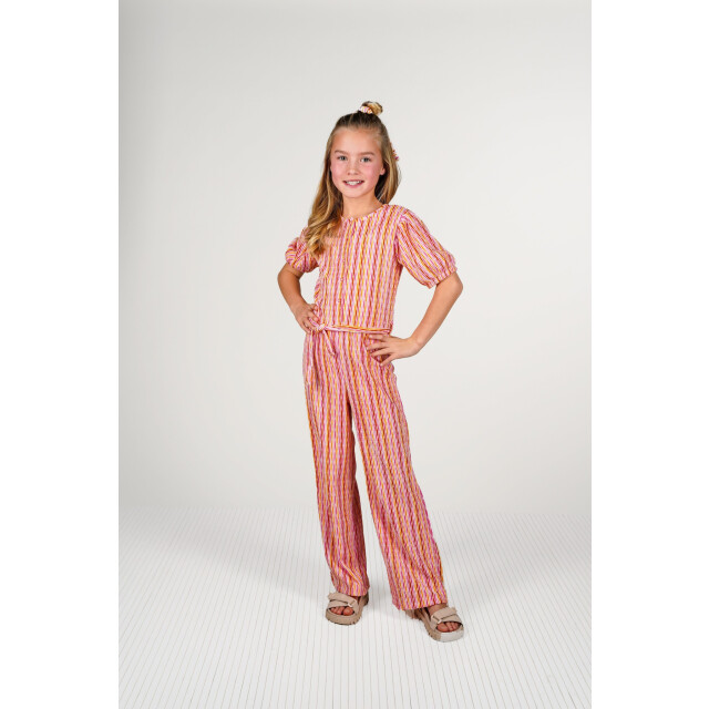 B.Nosy Zomer jumpsuit meisjes aop riem pallas Y502-5601-986 large