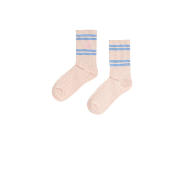 NoNo Zomer sokken meisjes wit sportief, smiley remember N503-5905-020 large