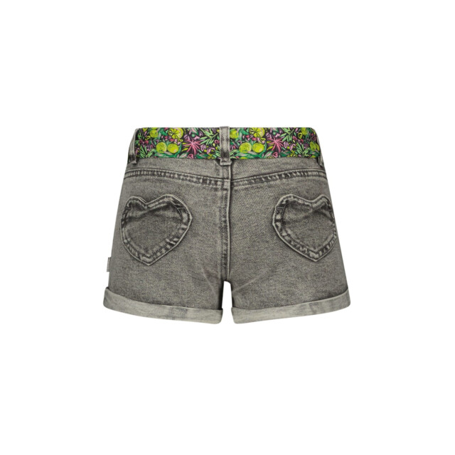 B.Nosy Zomer jeans short meisjes denim riem patty Y502-5605-054 large