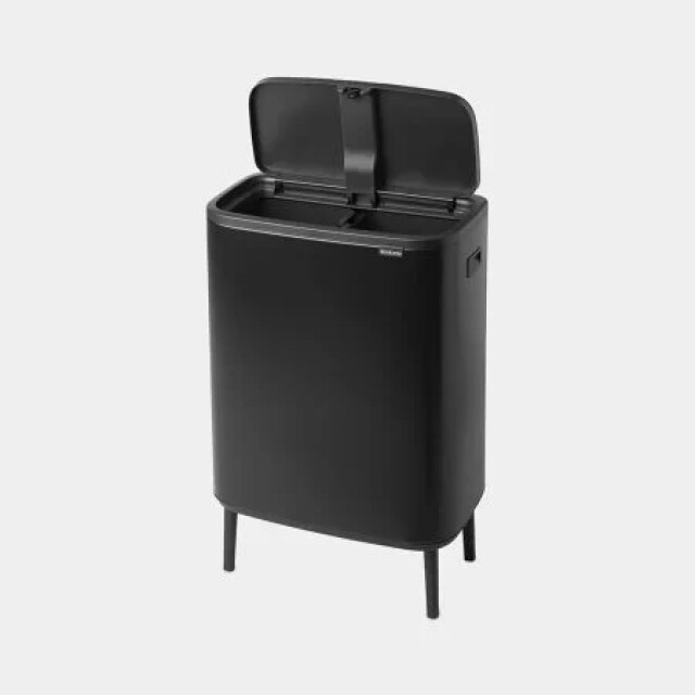 Brabantia Bo touch bin hi afvalemmer 2 x 30 liter matt black 130625 large