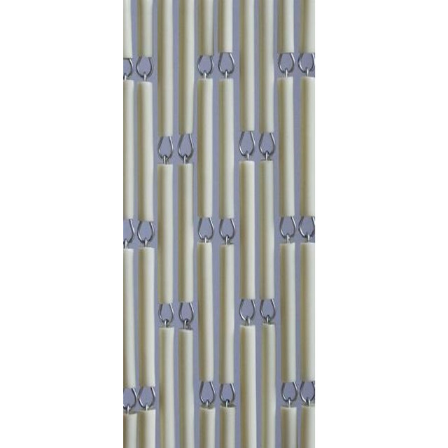 Vliegengordijnenexpert Vliegengordijn hulzen creme 90 x 210 cm in het kozijn 8718885000009a large