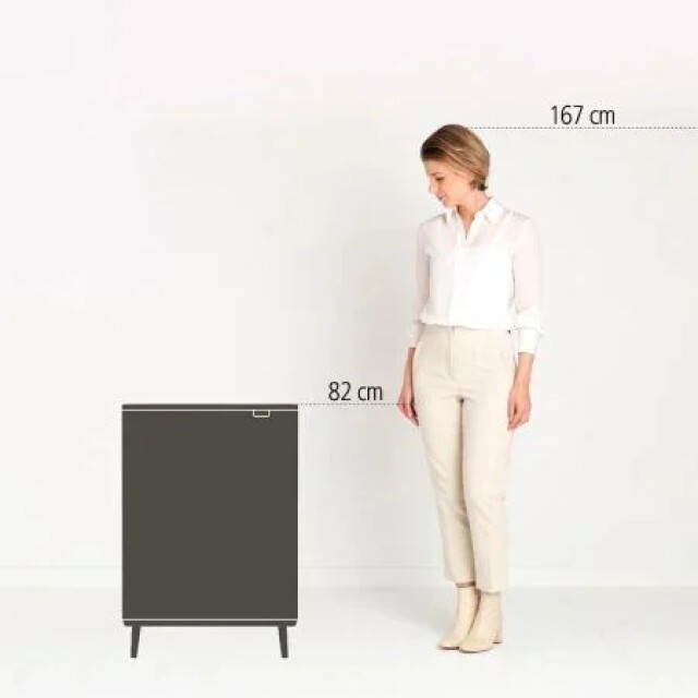 Brabantia Bo touch bin hi afvalemmer 2 x 30 liter matt black 130625 large