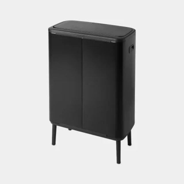 Brabantia Bo touch bin hi afvalemmer 2 x 30 liter matt black 130625 large