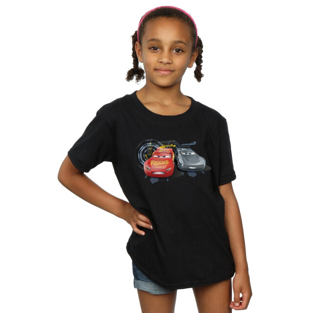 Li-cense Disney meisjes cars bliksem vs storm katoenen t-shirt UTBI12536_black large