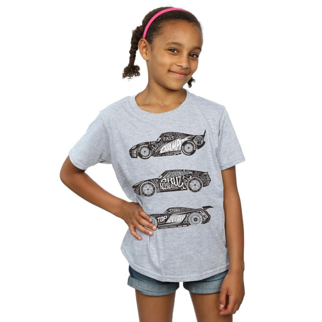 Li-cense Disney meisjes cars tekst racers katoen t-shirt UTBI12567_sportsgrey large
