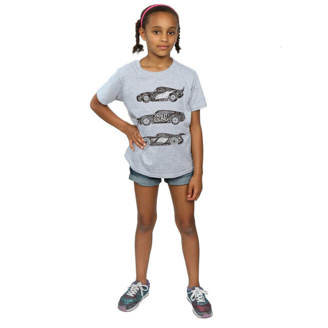Li-cense Disney meisjes cars tekst racers katoen t-shirt UTBI12567_sportsgrey large