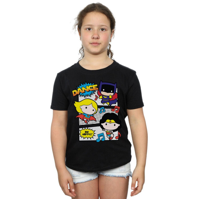 Li-cense Dc comics meisjes chibi super friends dance katoenen t-shirt UTBI12890_black large
