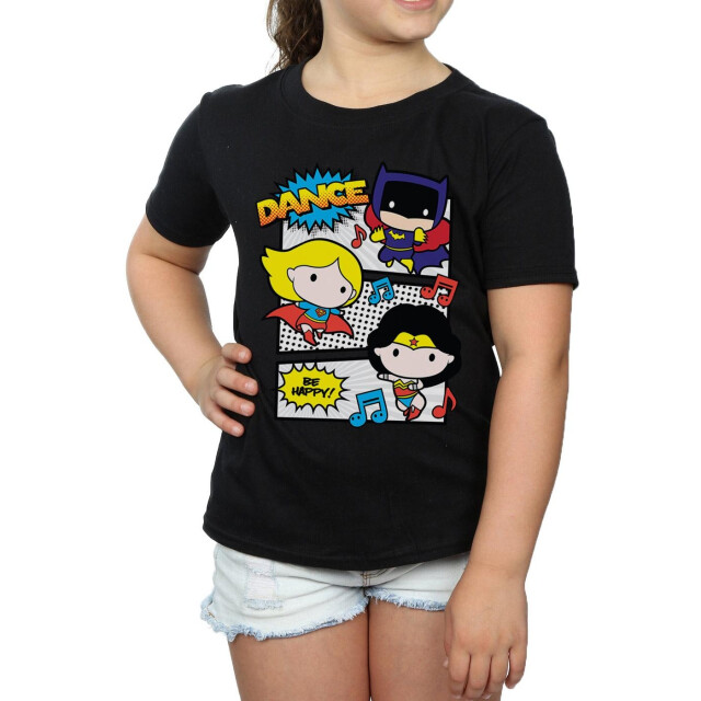 Li-cense Dc comics meisjes chibi super friends dance katoenen t-shirt UTBI12890_black large