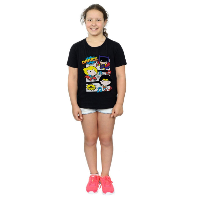 Li-cense Dc comics meisjes chibi super friends dance katoenen t-shirt UTBI12890_black large