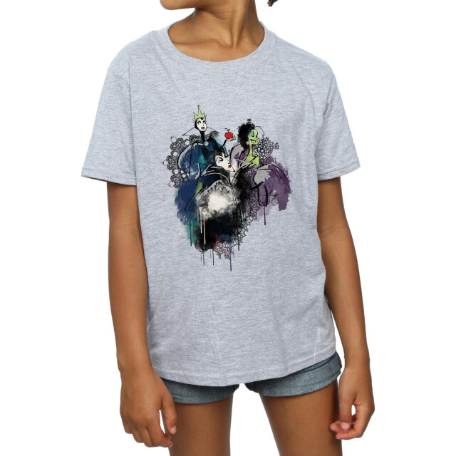 Li-cense Disney meisjes schurken schets katoen t-shirt UTBI13366_sportsgrey large