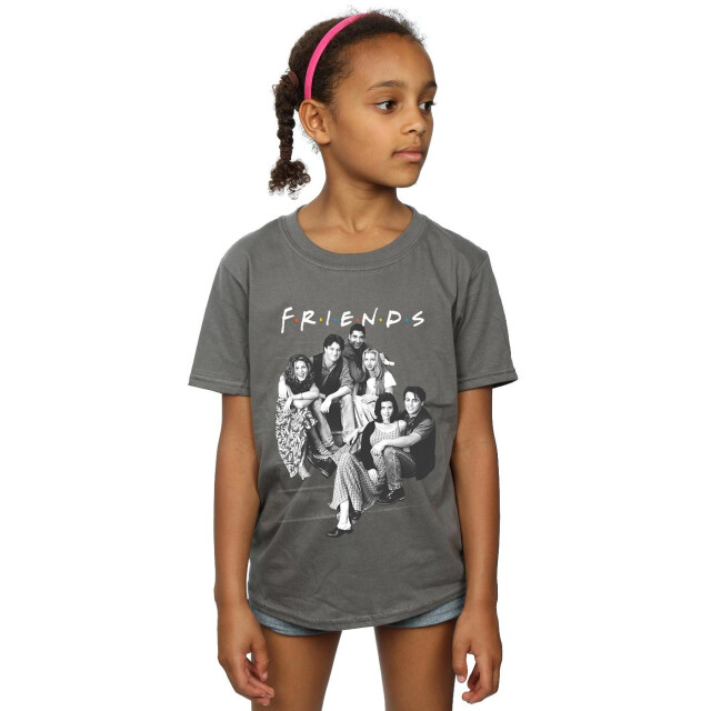 Li-cense Friends meisjes groep trappen katoen t-shirt UTBI19080_charcoal large