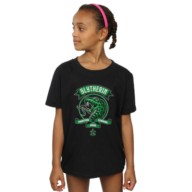 Li-cense Harry potter meisjes slytherin toon crest katoenen t-shirt UTBI21655_black large