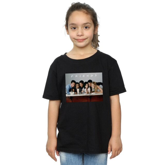 Li-cense Friends meisjes groepsfoto milkshakes katoenen t-shirt UTBI18425_black large