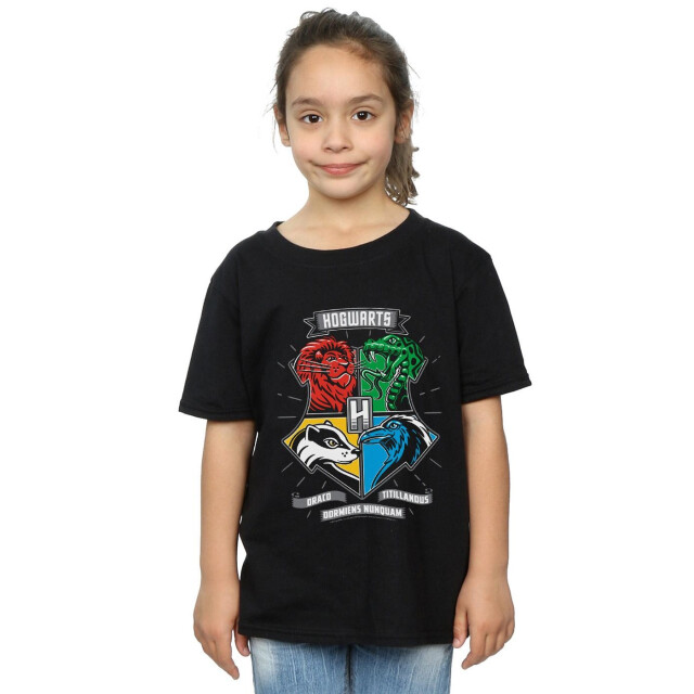 Li-cense Harry potter meisjes zweinstein toon crest katoenen t-shirt UTBI21634_black large