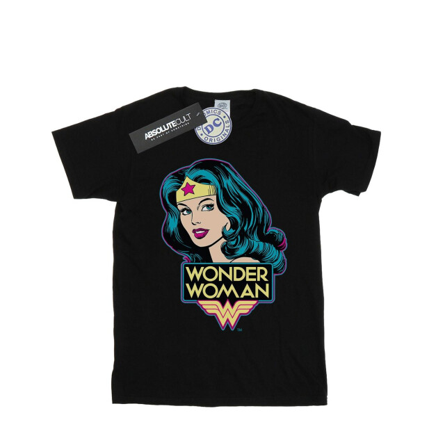 Li-cense Wonder woman meisjes hoofd t-shirt UTBI2170_black large