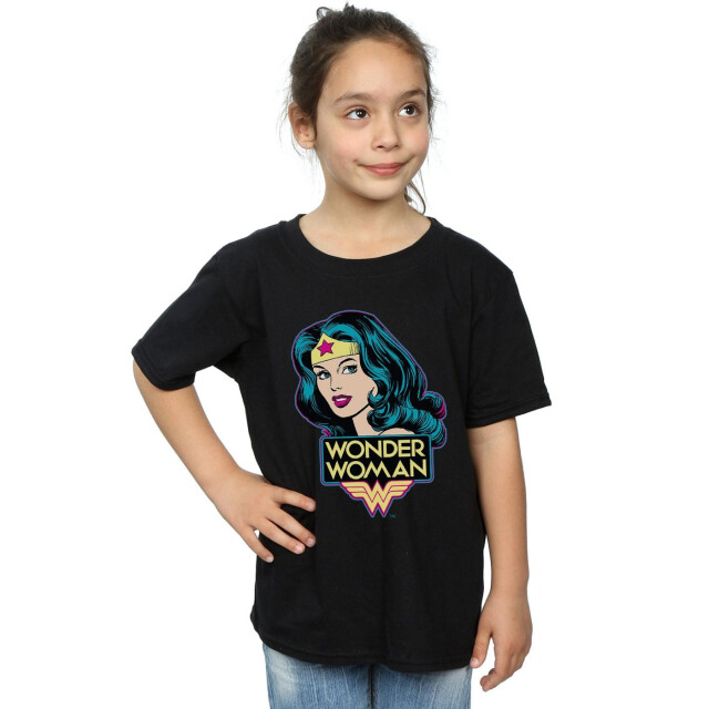 Li-cense Wonder woman meisjes hoofd t-shirt UTBI2170_black large