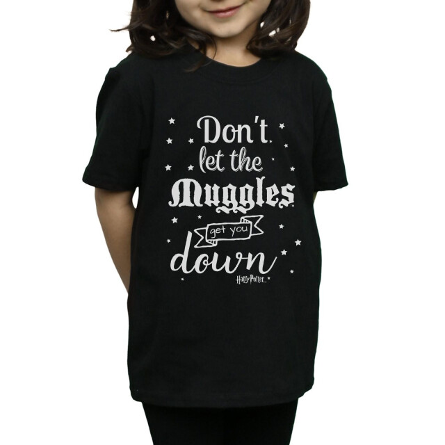 Li-cense Harry potter meisjes laat de dreuzels niet katoen t-shirt UTBI20901_black large
