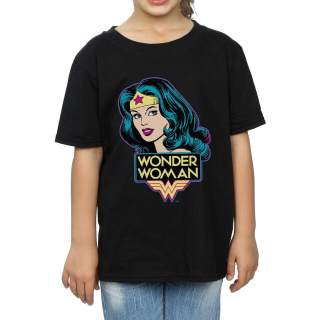 Li-cense Wonder woman meisjes hoofd t-shirt UTBI2170_black large