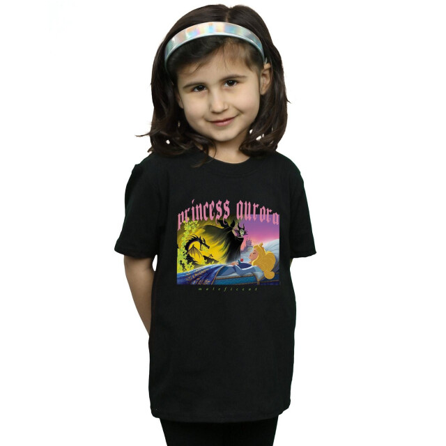 Li-cense Disney katoenen t-shirt voor meisjes van doornroosje en maleficent UTBI13745_black large