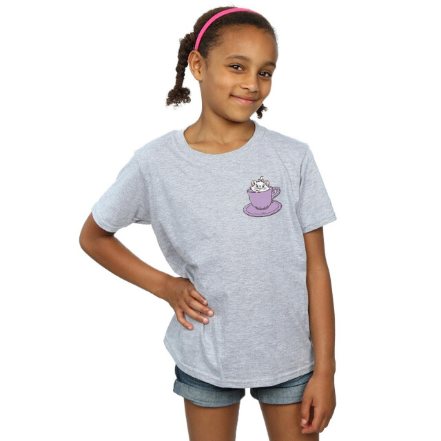 Li-cense Disney meisjes aristokatten marie in cup borstprint katoenen t-shirt UTBI14190_sportsgrey large