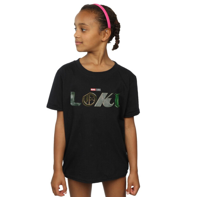 Li-cense Marvel meisjes loki logo katoenen t-shirt UTBI23692_black large