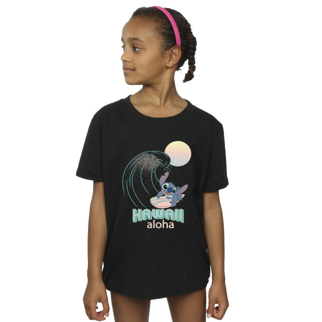 Li-cense Disney meisjes lilo en stitch hawaii katoenen t-shirt UTBI23082_black large