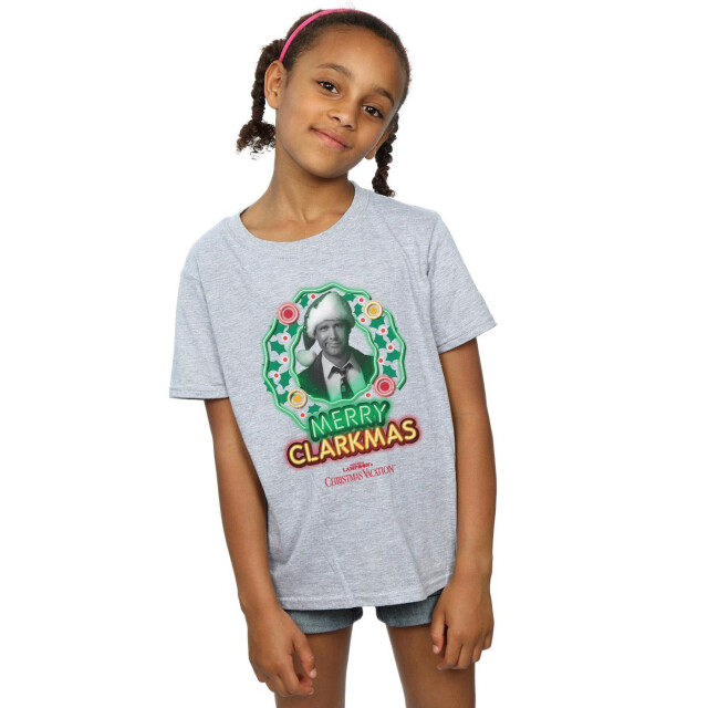 Li-cense National lampoon´s christmas vacation meisjes clarkmas katoenen t-shirt UTBI33047_sportsgrey large