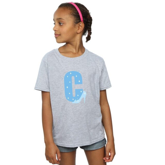 Li-cense Disney meisjes alphabet c is for cinderella katoenen t-shirt UTBI33717_sportsgrey large