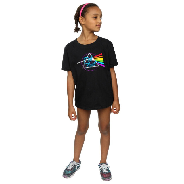 Li-cense Pink floyd meisjes neon darkside katoenen t-shirt UTBI33400_black large