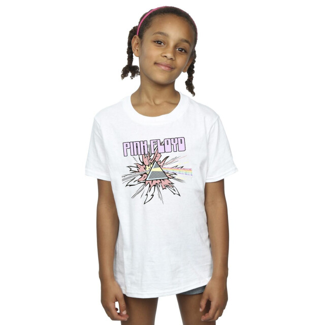 Li-cense Pink floyd meisjes pastel driehoek katoenen t-shirt UTBI33410_white large