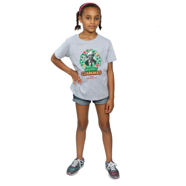 Li-cense National lampoon´s christmas vacation meisjes clarkmas katoenen t-shirt UTBI33047_sportsgrey large