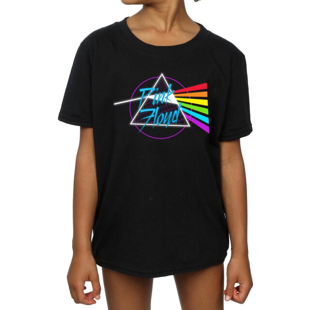 Li-cense Pink floyd meisjes neon darkside katoenen t-shirt UTBI33400_black large