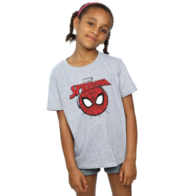 Li-cense Marvel meisjes spider-man logo hoofd katoenen t-shirt UTBI35282_sportsgrey large