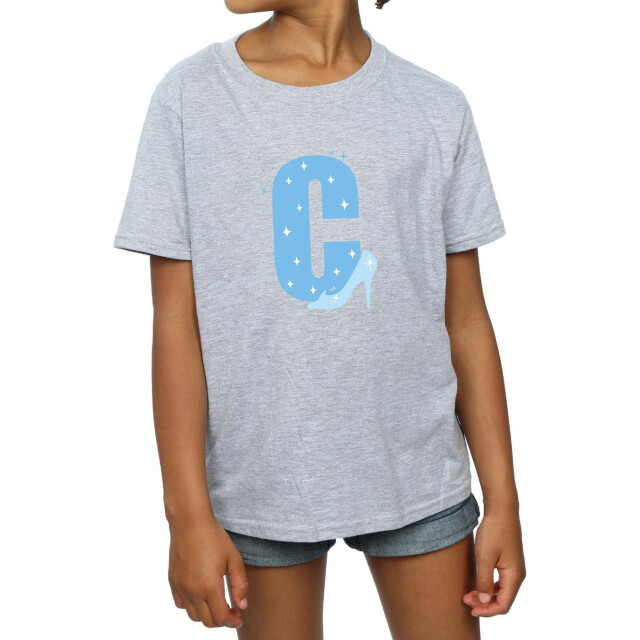Li-cense Disney meisjes alphabet c is for cinderella katoenen t-shirt UTBI33717_sportsgrey large