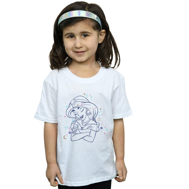 Li-cense Disney meisjes aladdin prinses jasmine sterrenbeeld katoenen t-shirt UTBI33852_white large