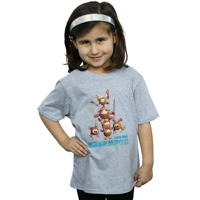 Li-cense Disney meisjes moana angst voor de kakamora katoenen t-shirt UTBI30768_sportsgrey large