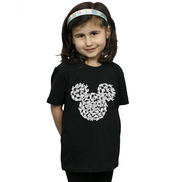 Li-cense Disney meisjes mickey mouse hoofd van handen katoenen t-shirt UTBI29148_black large
