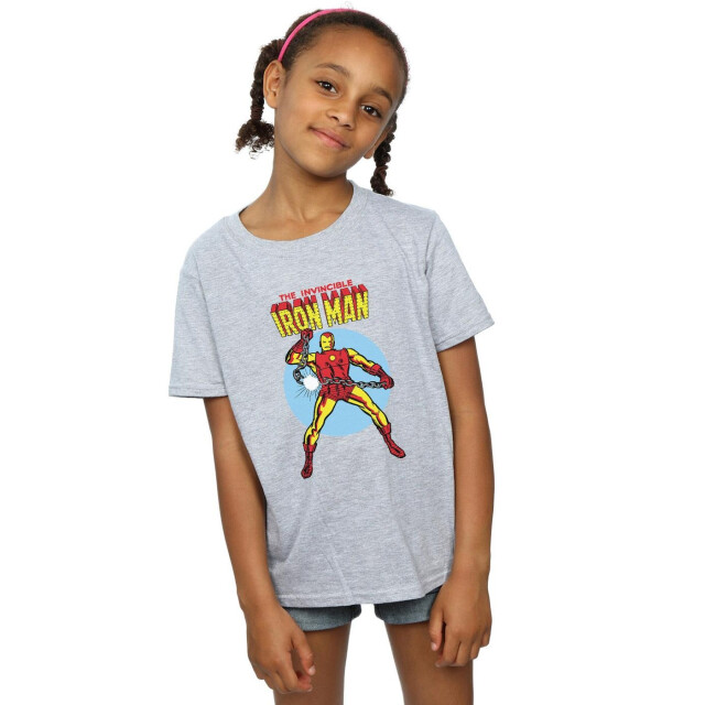Li-cense Marvel meisjes the invincible iron man katoenen t-shirt UTBI31312_sportsgrey large