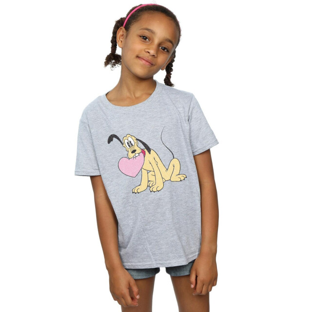 Li-cense Disney meisjes pluto liefdeshart katoenen t-shirt UTBI28952_sportsgrey large