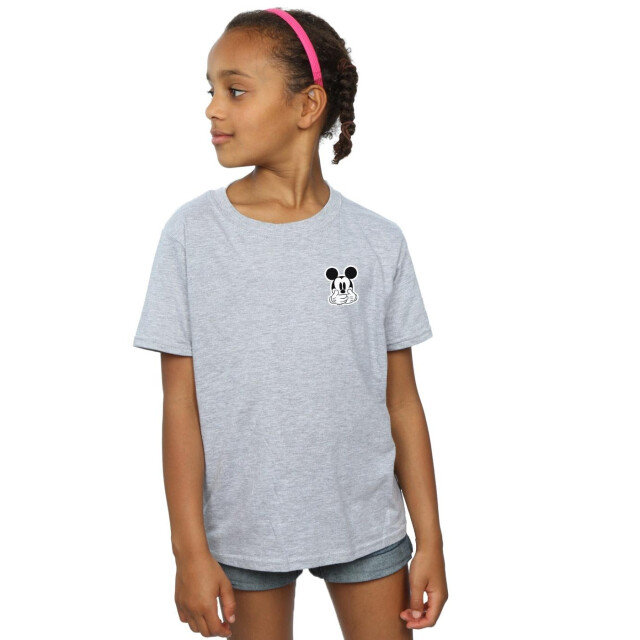 Li-cense Disney meisjes mickey mouse dont speak borst print katoenen t-shirt UTBI28647_sportsgrey large