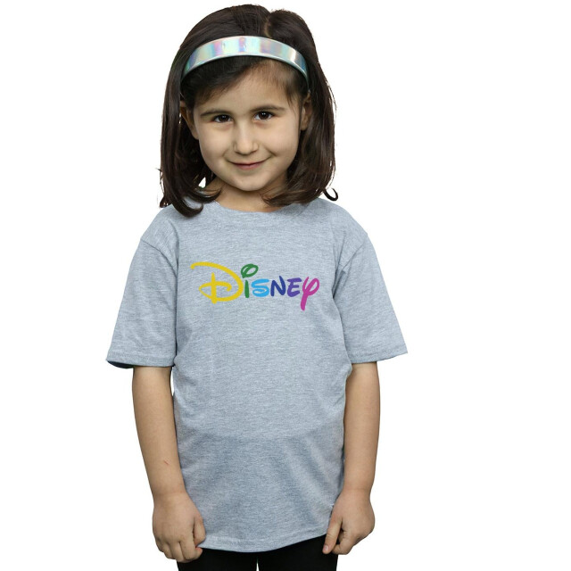 Li-cense Disney katoenen t-shirt met kleurenlogo voor meisjes UTBI28713_sportsgrey large