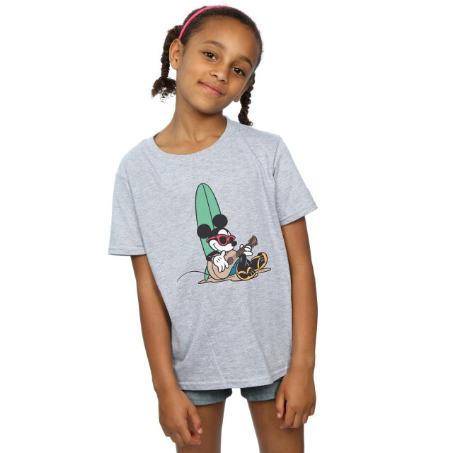 Li-cense Disney meisjes mickey mouse surf en chill katoenen t-shirt UTBI28914_sportsgrey large