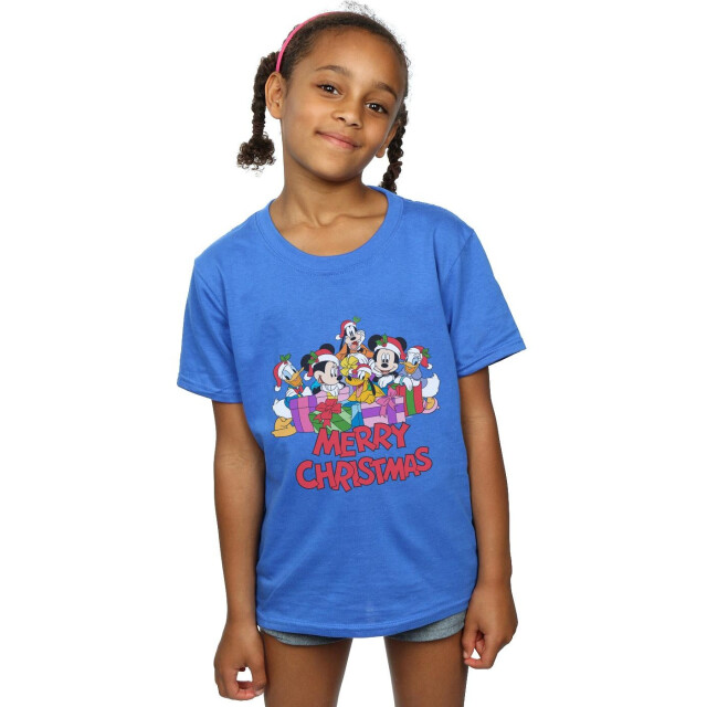 Li-cense Disney meisjes mickey mouse en vrienden kerstmis t-shirt in katoen UTBI29167_royalblue large