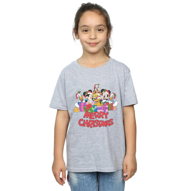 Li-cense Disney meisjes mickey mouse en vrienden kerstmis t-shirt in katoen UTBI29167_sportsgrey large