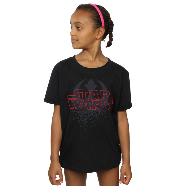 Li-cense Star wars meisjes the last jedi shattered emblem katoenen t-shirt UTBI38261_black large