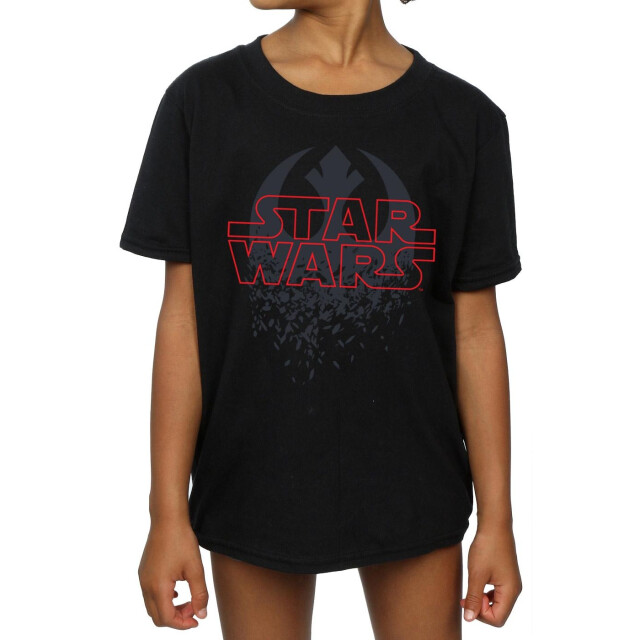 Li-cense Star wars meisjes the last jedi shattered emblem katoenen t-shirt UTBI38261_black large