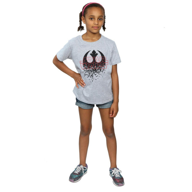 Li-cense Star wars meisjes the last jedi shattered emblem katoenen t-shirt UTBI38261_sportsgrey large
