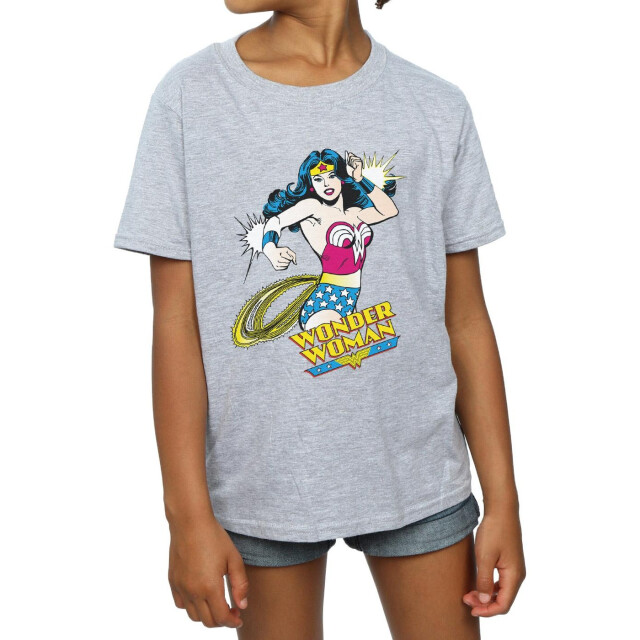 Li-cense Wonder woman katoenen lasso t-shirt voor meisjes UTBI424_sportsgrey large