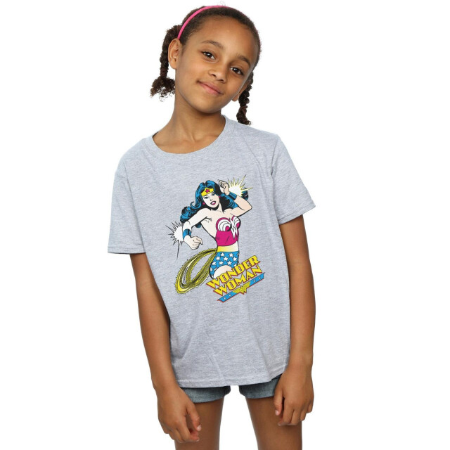 Li-cense Wonder woman katoenen lasso t-shirt voor meisjes UTBI424_sportsgrey large